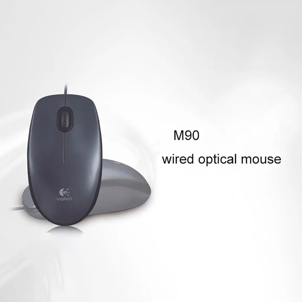 Logitech M90 1000DPI USB Wired Optical Mouse Ergonomic Office Portable Mice for Windows XP/7/8/10 Computer Accessories | Компьютеры и