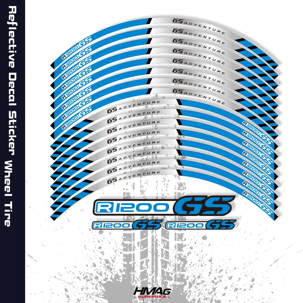 Для BMW R1200GS R1200 GS 17 дюймов мотоцикл Стикеры светоотражающие наклейки Водонепроницаемый Ступица колеса