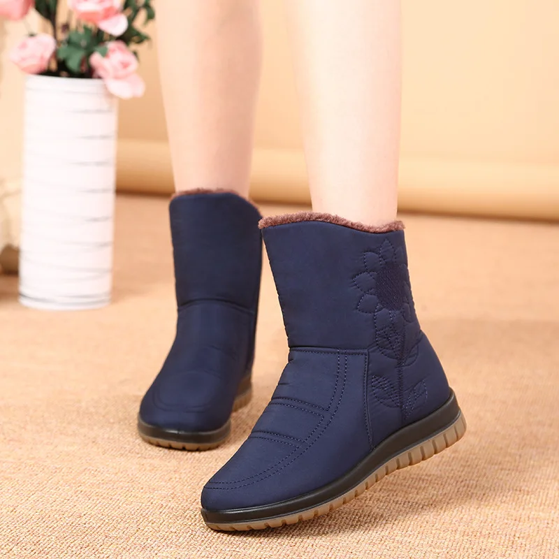Новинка хлопковая обувь для среднего возраста ботинки матери женские зимние