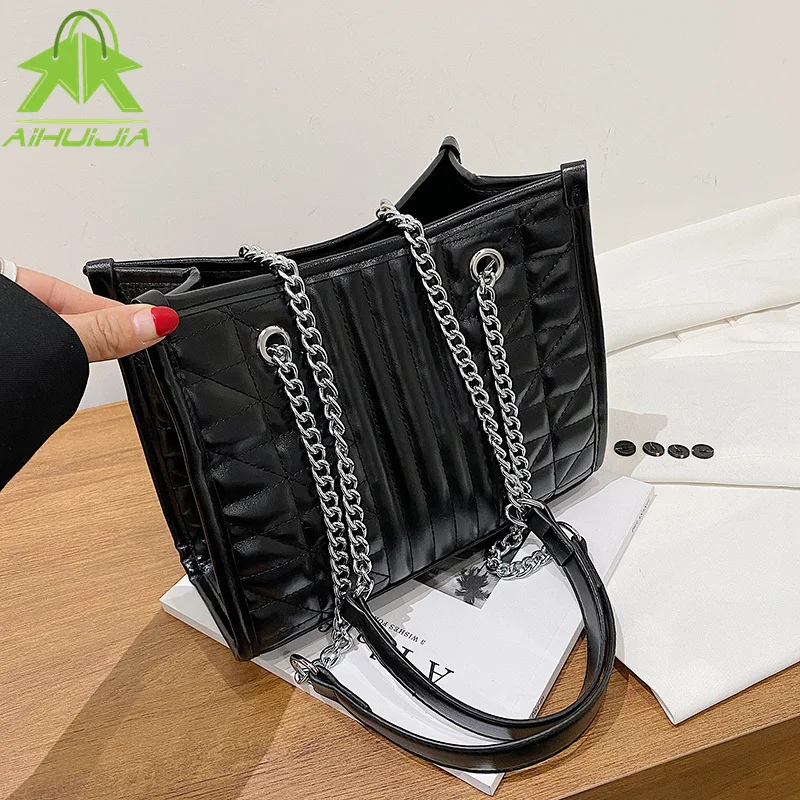 

Новые Модные женские Сумки из искусственной кожи, Вместительная женская сумка через плечо, повседневная женская дизайнерская сумка-тоут, с...