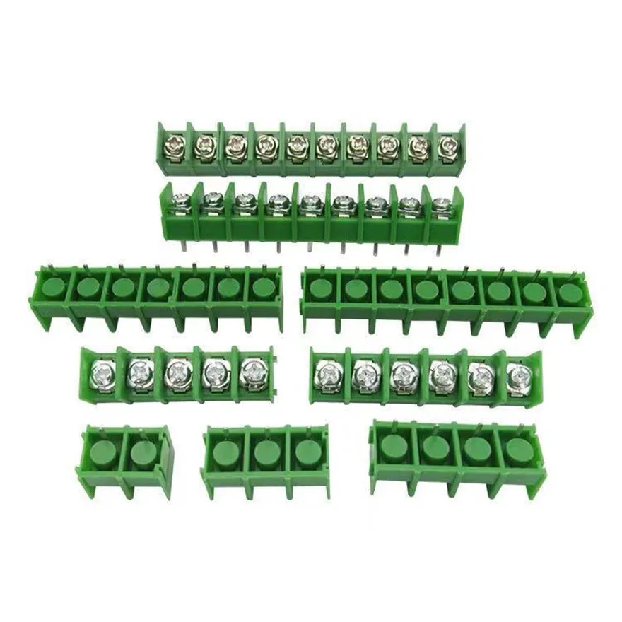 10 шт. KF7620 7 62 мм шаг разъем pcb винтовой клеммный блок 2 pin/3 pin/4Pin/5Pin/6 P/7 P/8 P зеленый
