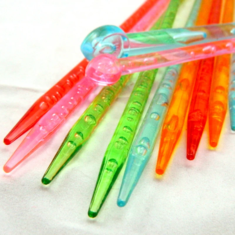 14 шт. одного конца акриловый кристалл спиц с острым носком ремешком вокруг спицы