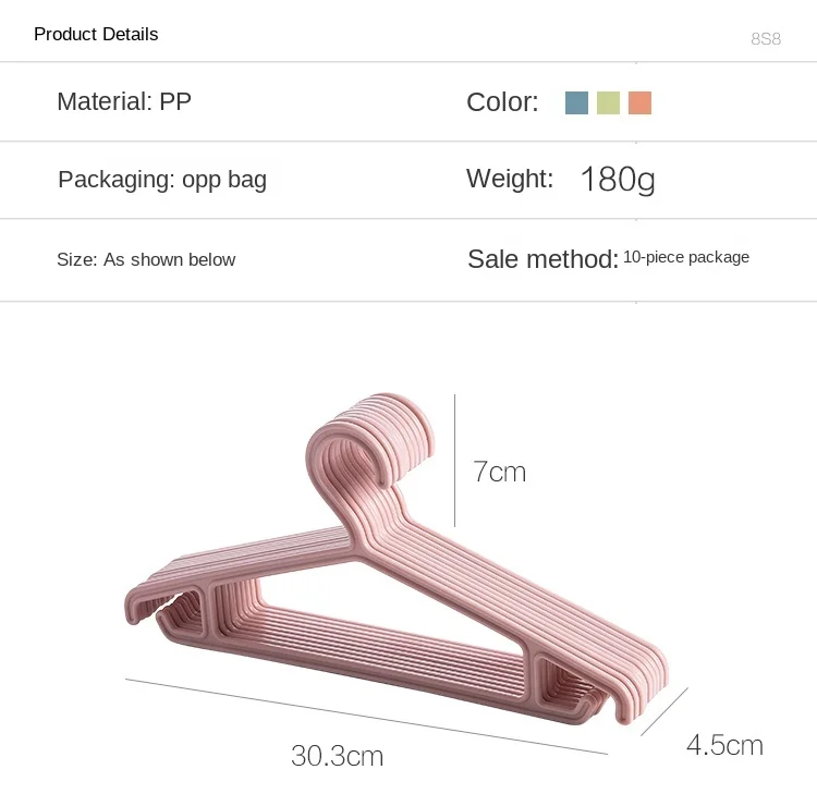 

10 PCs Clothes Hanger Children's Non-Slip Clothes Hanger Newborn Household Clothes Hanger Baby Baby Clothes Rack Hanger