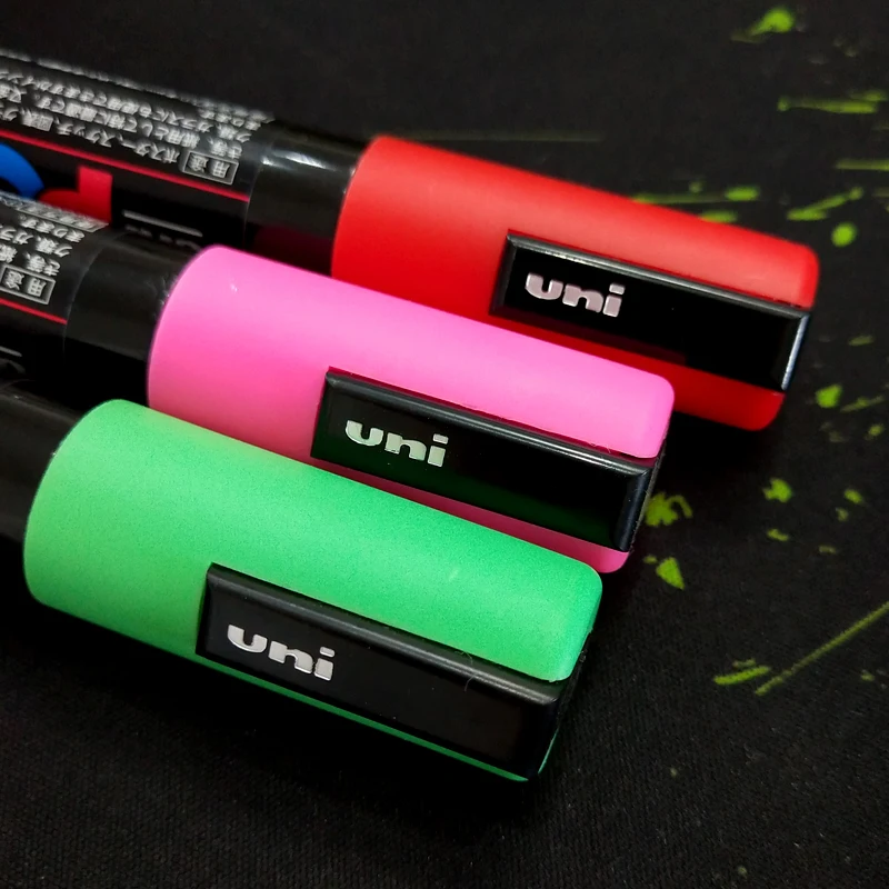 UNI 15 Colors/set POSCA PC-5M Permanent Art Markers Set 1.8-2.5mm Round-headed Marker POP Advertising Note Pen | Канцтовары для