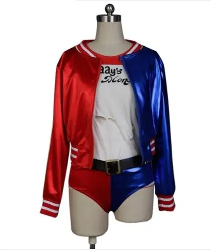 Новое поступление бейсбольный костюм Harley Quinn униформа команды самоубийц косплей