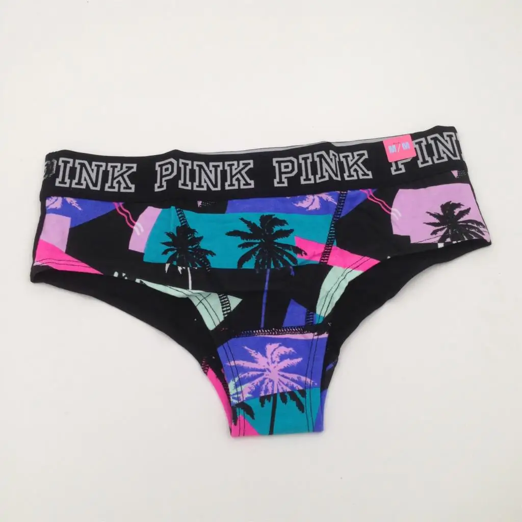 Чистый цвет алфавитный хлопок спортивный комфорт дамское нижнее белье со