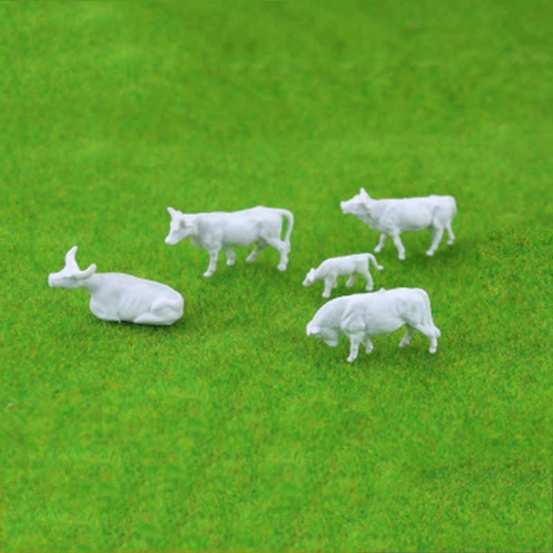 10PCS Cow Models New 10pcs 1:87 Diy HO Scale White Model Train Layout Building Toys Whosale&ampDropship | Бытовая техника