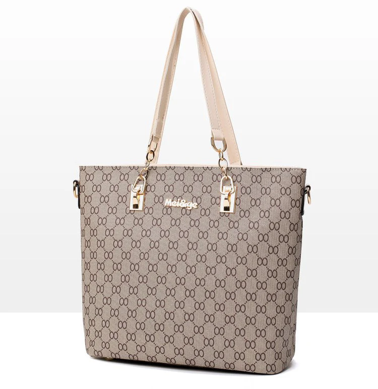 Autumn New Fashion Women's Bag 6 Piece Set Plaid Bag Lady Slung Hand Bag Shoulder Messenger Composite Bag