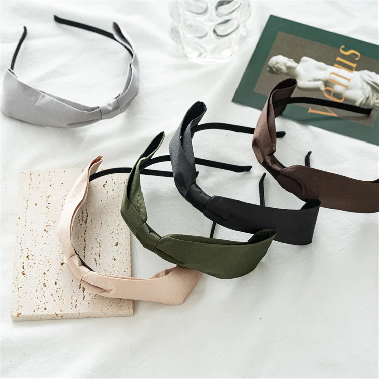 

Women Fabric Hairband Twist Bow Knot Cross Headband Girl Hair Band Lady Headwear