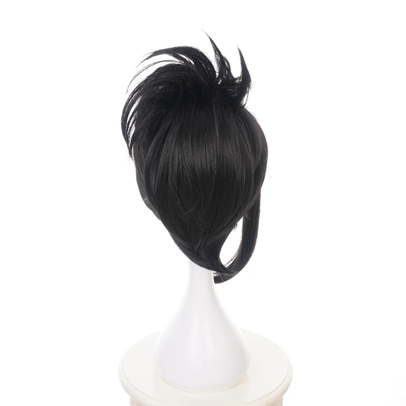 

My Hero Academia Yaoyorozu Momo Women Black Wig With Chignon Cosplay Costume Boku No Hero Academia Heat Resistant Hair Wigs