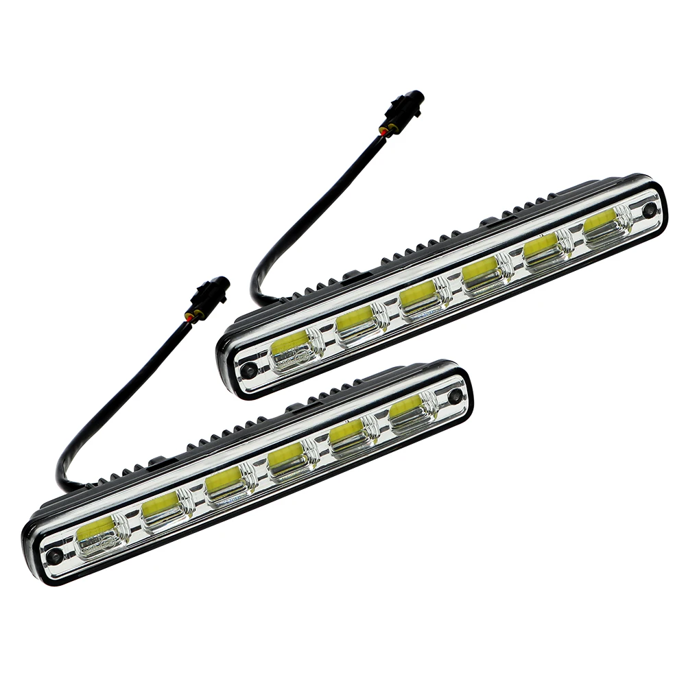 

LED COB Car Lights 7W Headlights DC 12V Car-styling White DRL Head Lamp Fog Lamps 2Pcs Daytime Running Light 6leds