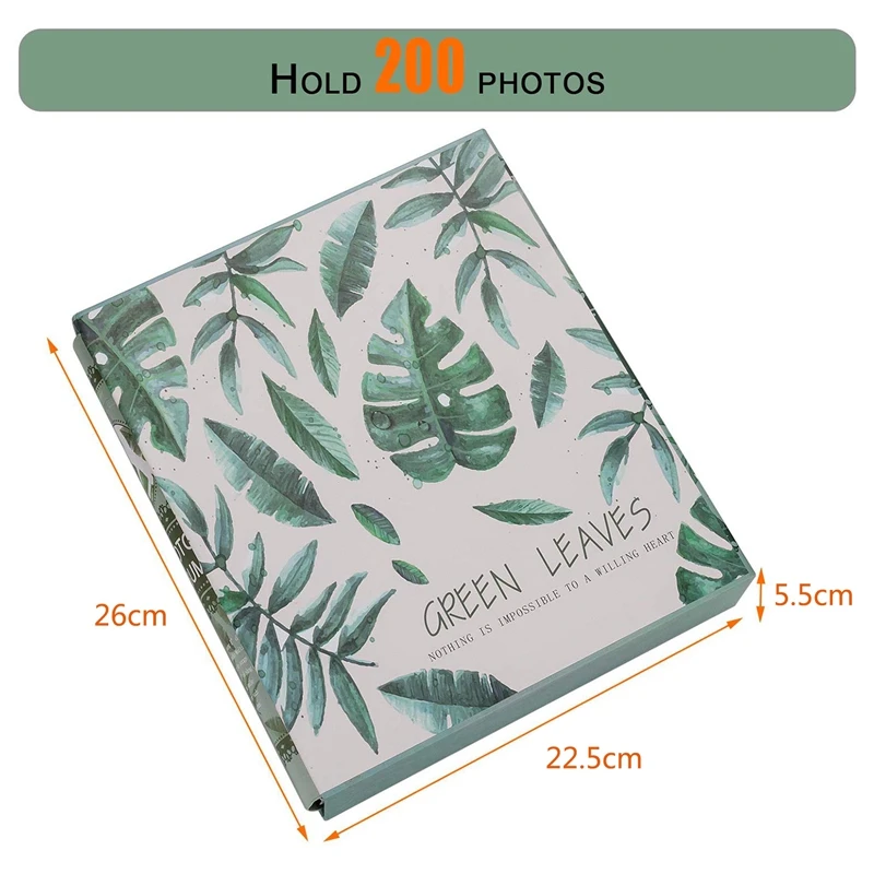 Чехол книжка для художественного фотоальбома с 200 карманами 6X4 дюйма