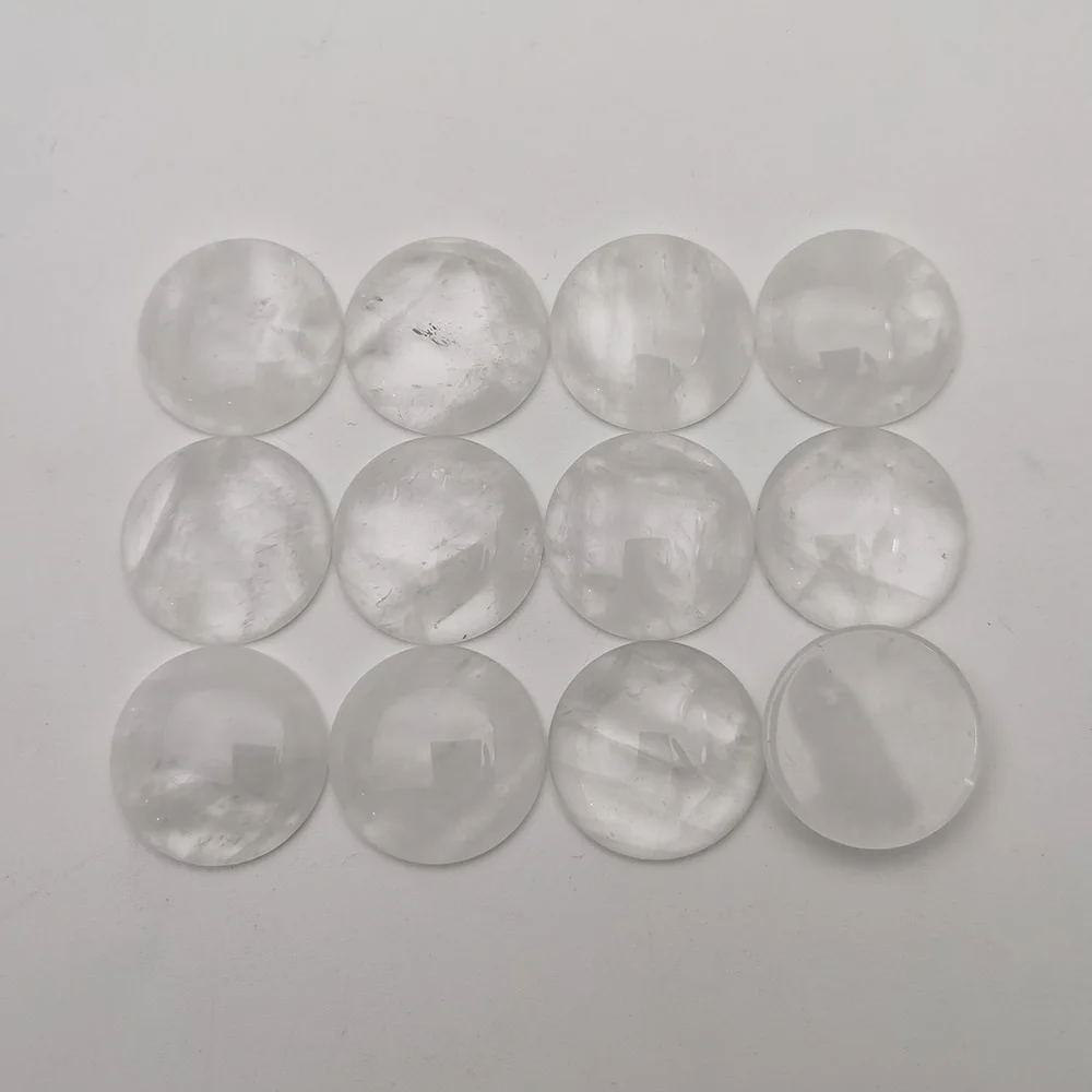 

fashion Natural stone crystal 25mm round cabochon beads 12pcs/lot for jewelry making charm Accessories free shipping Wholesale