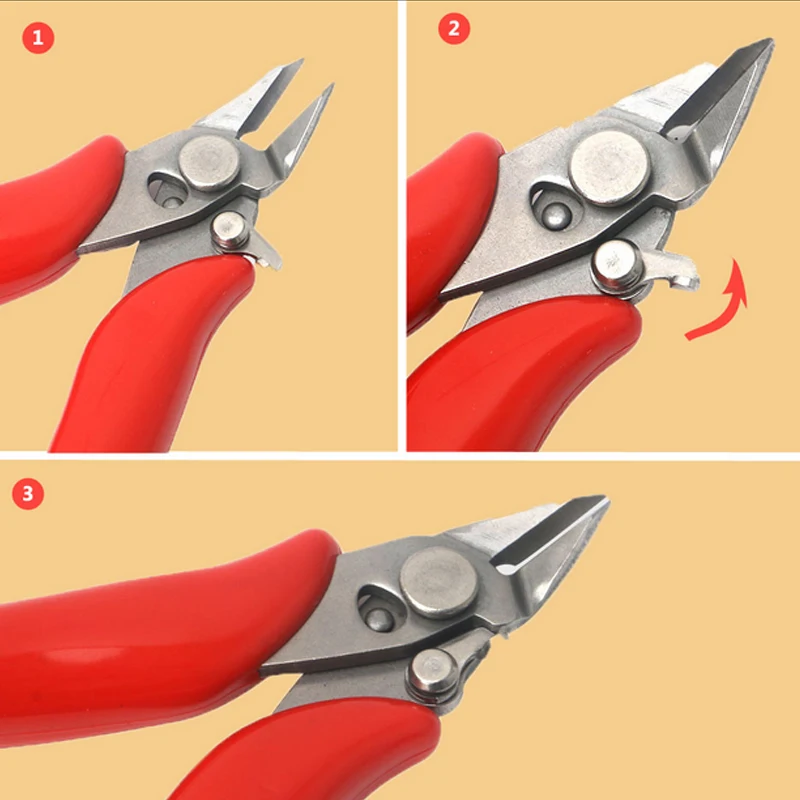 

Anti-slip Insulating Rubber Mini Diagonal Pliers Hand Tool Electrical Wire Cable Cutters Cutting Side Snips Flush Pliers Nipper