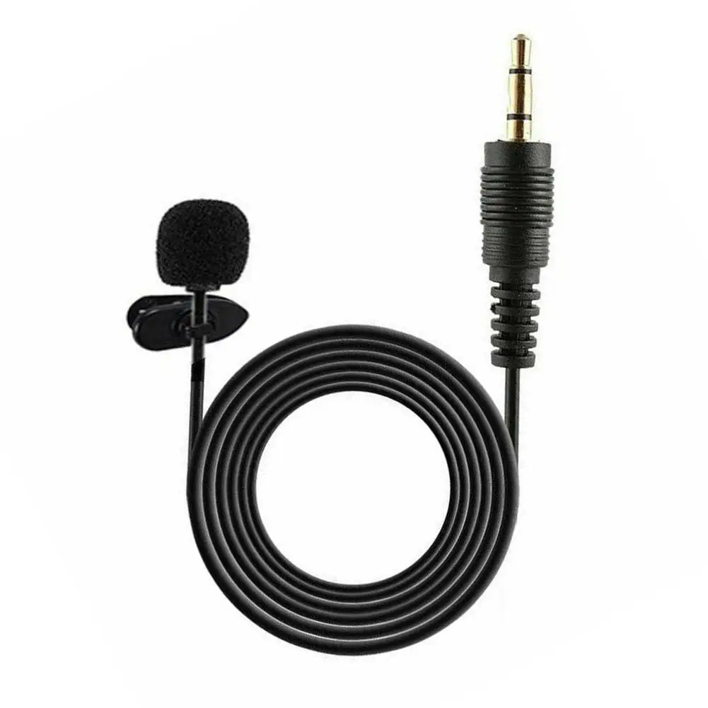 

Mini Microphone Clip-on Lavalier 3.5mm Condenser Microphone Voice recorder Studio Lapel Microfone For Mobile Phone