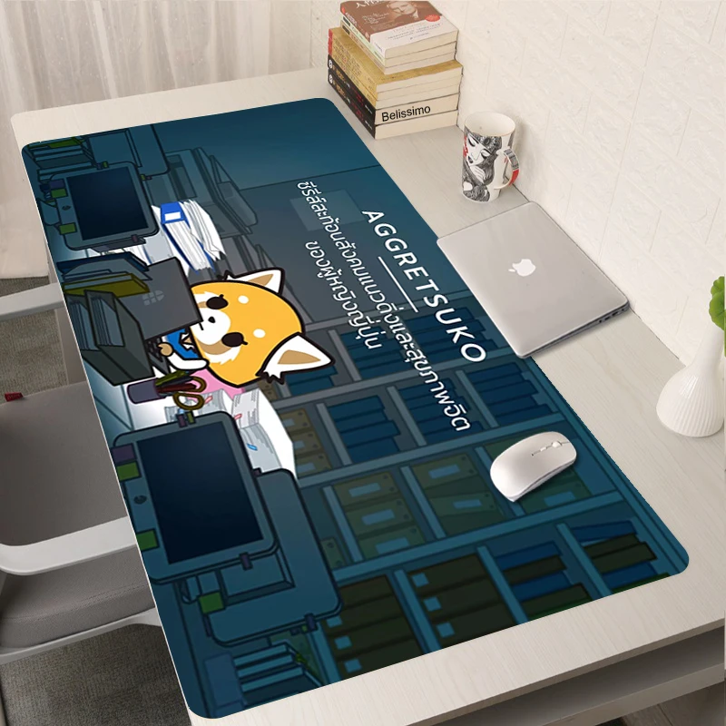 

Anime Aggretsuko Kawaii Gaming Mouse Mat Mouse Pad Xxl Mousepad Gamer Accessories Keyboards Computer Peripherals 90X30 Mausepad