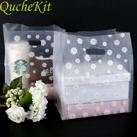 50pcs Lovely Floral Plastic Gift Bags Thicken Carry Bag Shopping Bag Christmas Baby Shower Party Favor Bag Cake Wrapping Pouches