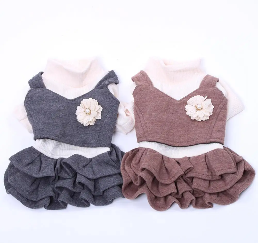 Платье для собак и кошек худи домашних животных цветочный дизайн Женская куртка