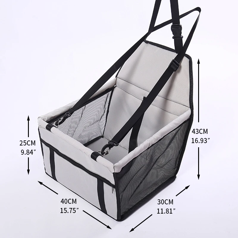 

Pet Reinforce Car Booster Seat for Dog Cat Portable Bag with Seat Belt Dog Carrier Safety Stable for Travel