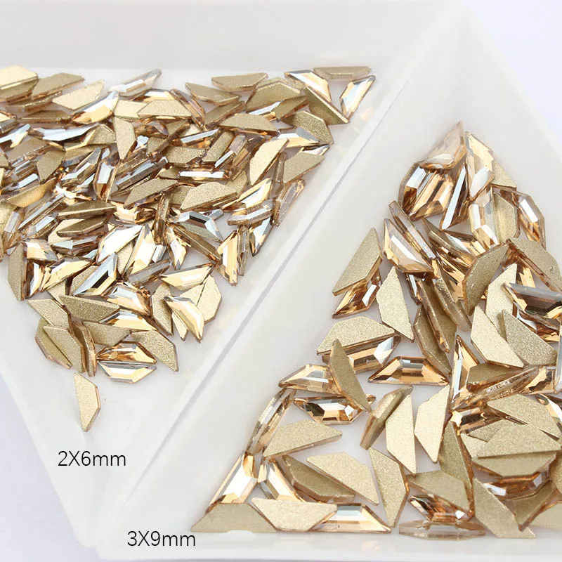 Т образные 3D Стразы для дизайна ногтей камни с плоским основанием 30/100 шт 7 цветов