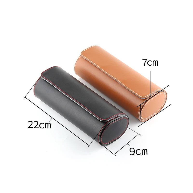 3 Bit часы с ремешком из натуральной кожи чехол держатель для рулона Организатор