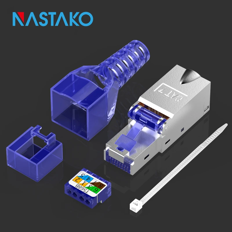 Инструмент RJ45 Cat7 Cat6A разъем 8P8C экранированный выходной Модульные вилки