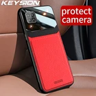 Модный чехол KEYSION для Samsung F62 F41, кожаный зеркальный ударопрочный чехол из закаленного стекла для телефона Galaxy M62 M31S M21S M51