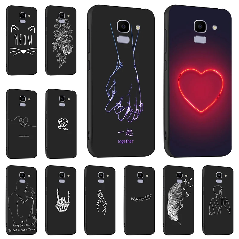 

Case For Samsung Galaxy J4 J6 Plus 2018 Cases Silicon Fashion Black Case For Samsung A7 2018 J6 J4 J8 2018 Cover Bumper
