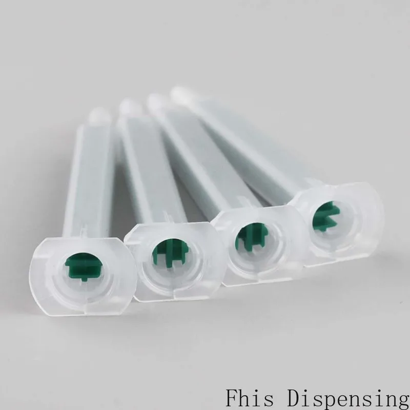 Полимерный статический миксер 5 3 16/F6 16 смешивающие сопла для Duo Pack Epoxies Bayonet Square Green
