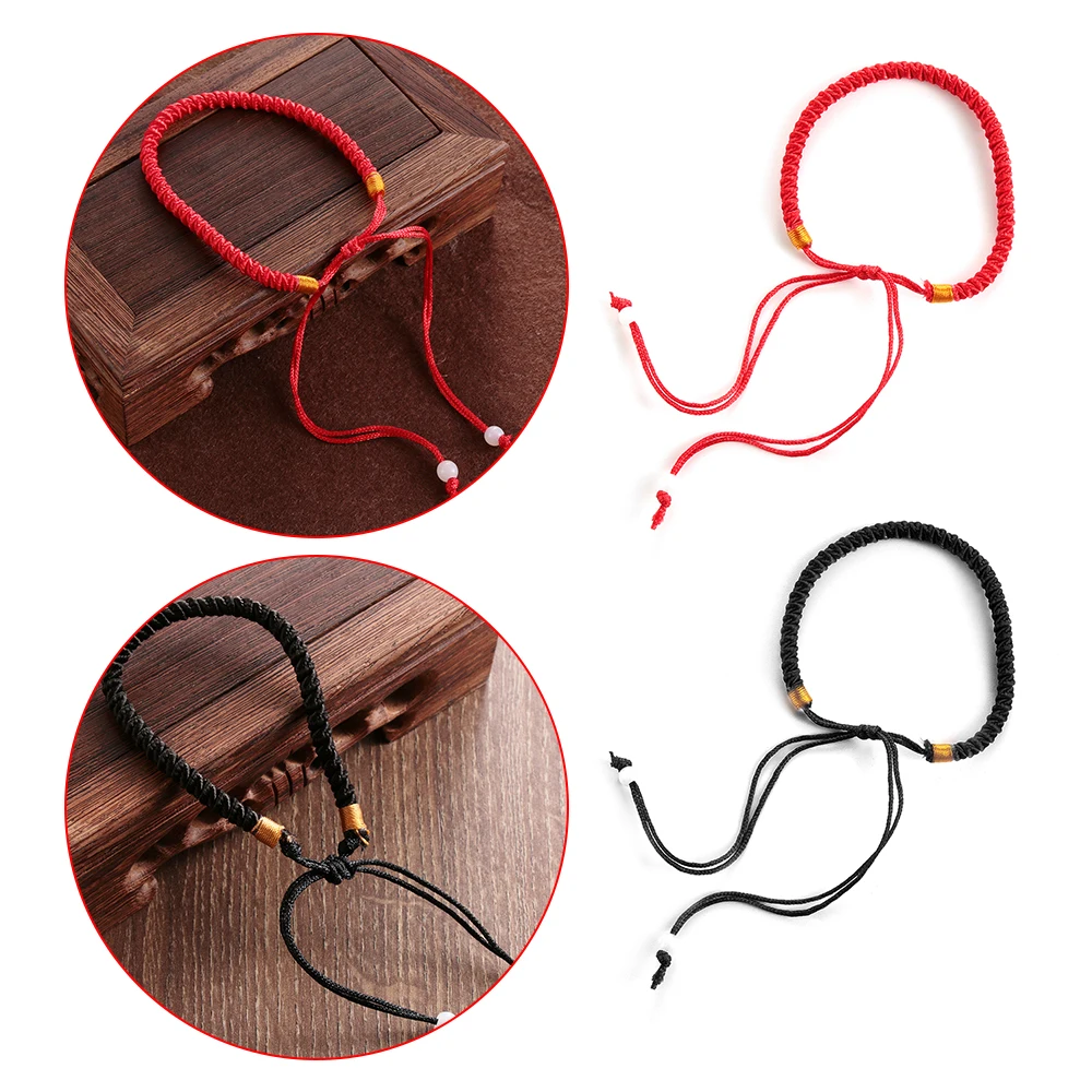 Классический красный браслет 1 шт. 16 см китайские красные веревочные браслеты на