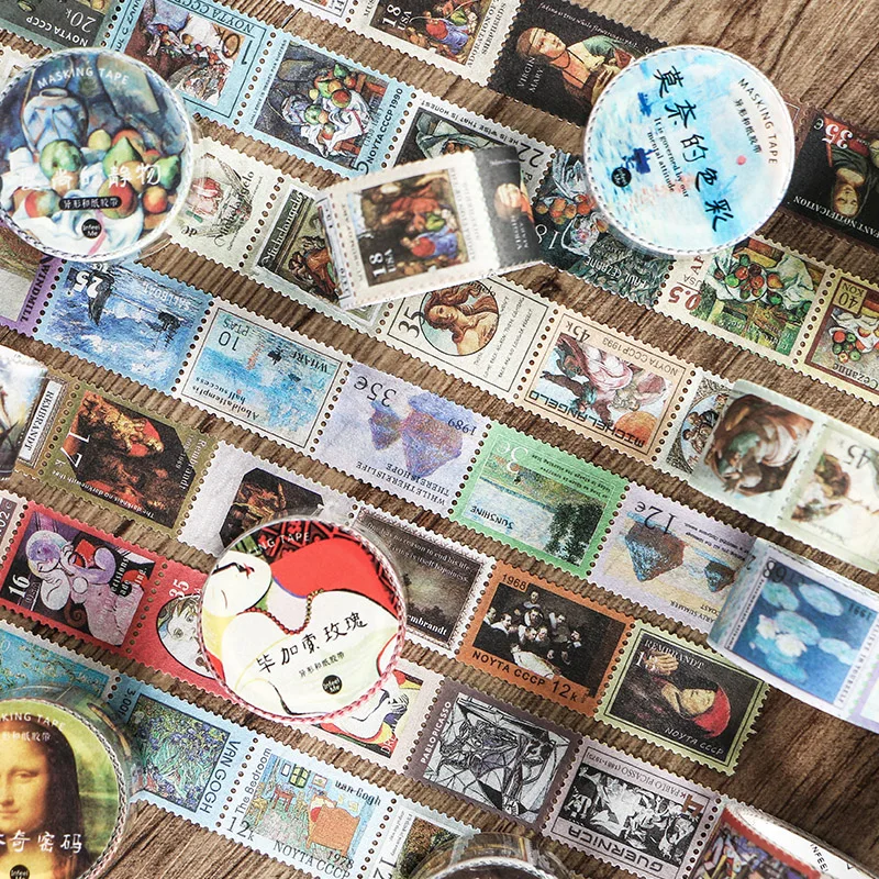 Винтажная серия штампов Ван Гог монет декоративная клейкая лента маскирующая