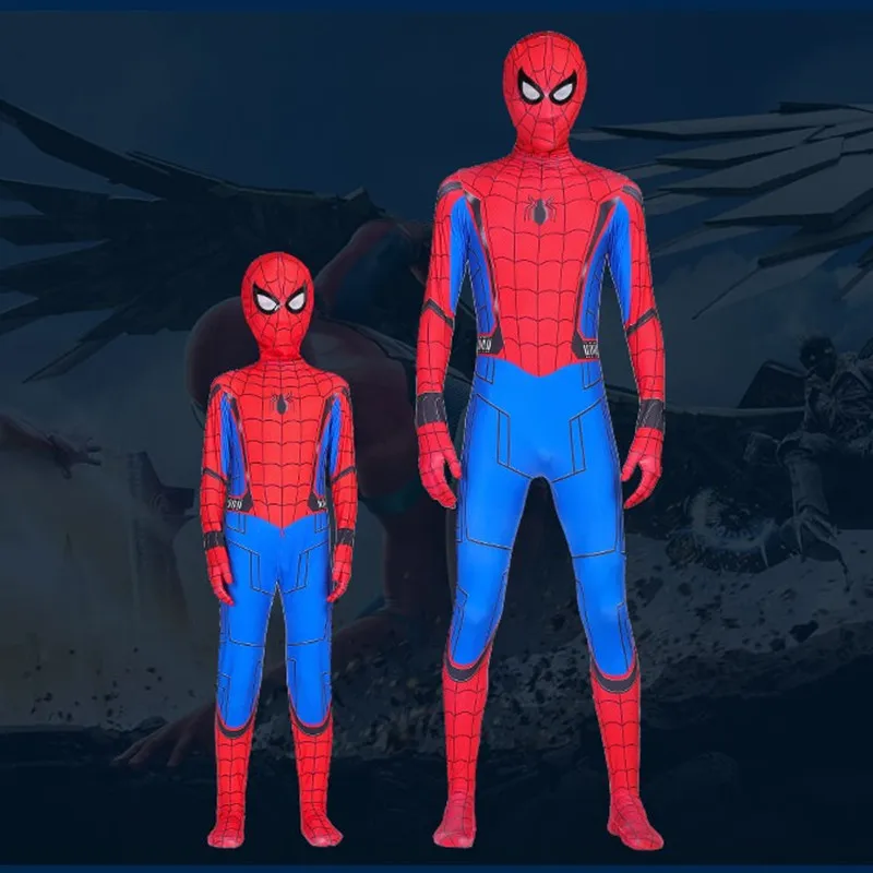 Новый Костюм Marvel для косплея Человека-паука боди детей и взрослых аксессуары
