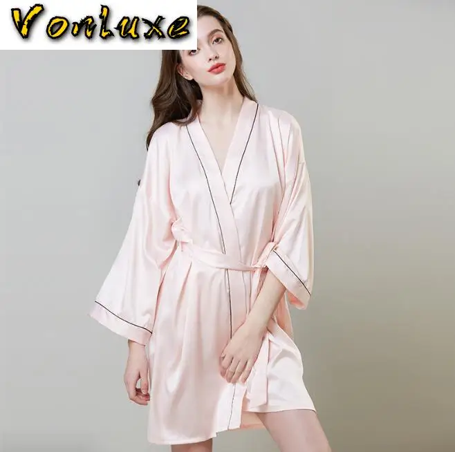 Ночная рубашка женская винтажная Сексуальная шелковая атласная ночная в стиле