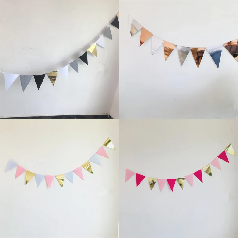 

Party decoration pennant holiday atmosphere wedding birthday party decoration bunting background layout banner