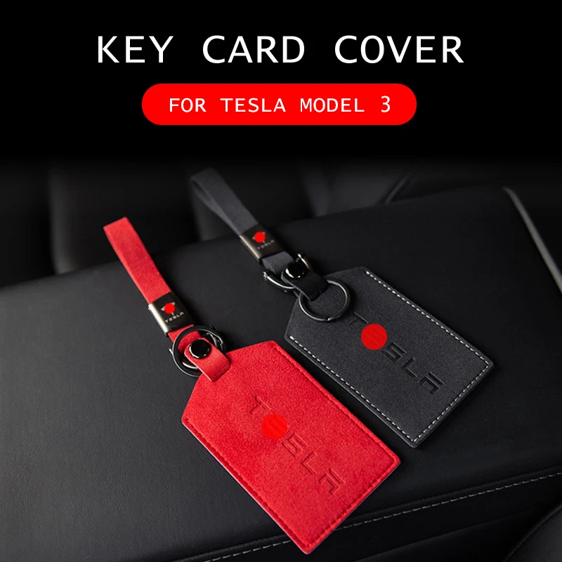 Кожаный чехол для автомобильного ключа Tesla Model 3 Y 2021 защитный карты брелок ключей