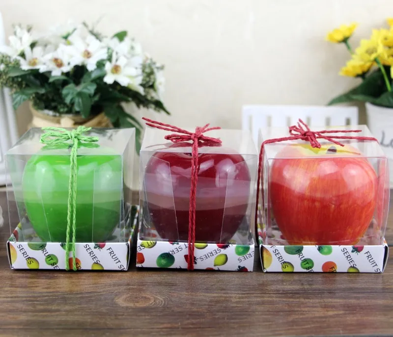 Креативные фруктовые ароматические свечи имитация свечей яблоко рождественские