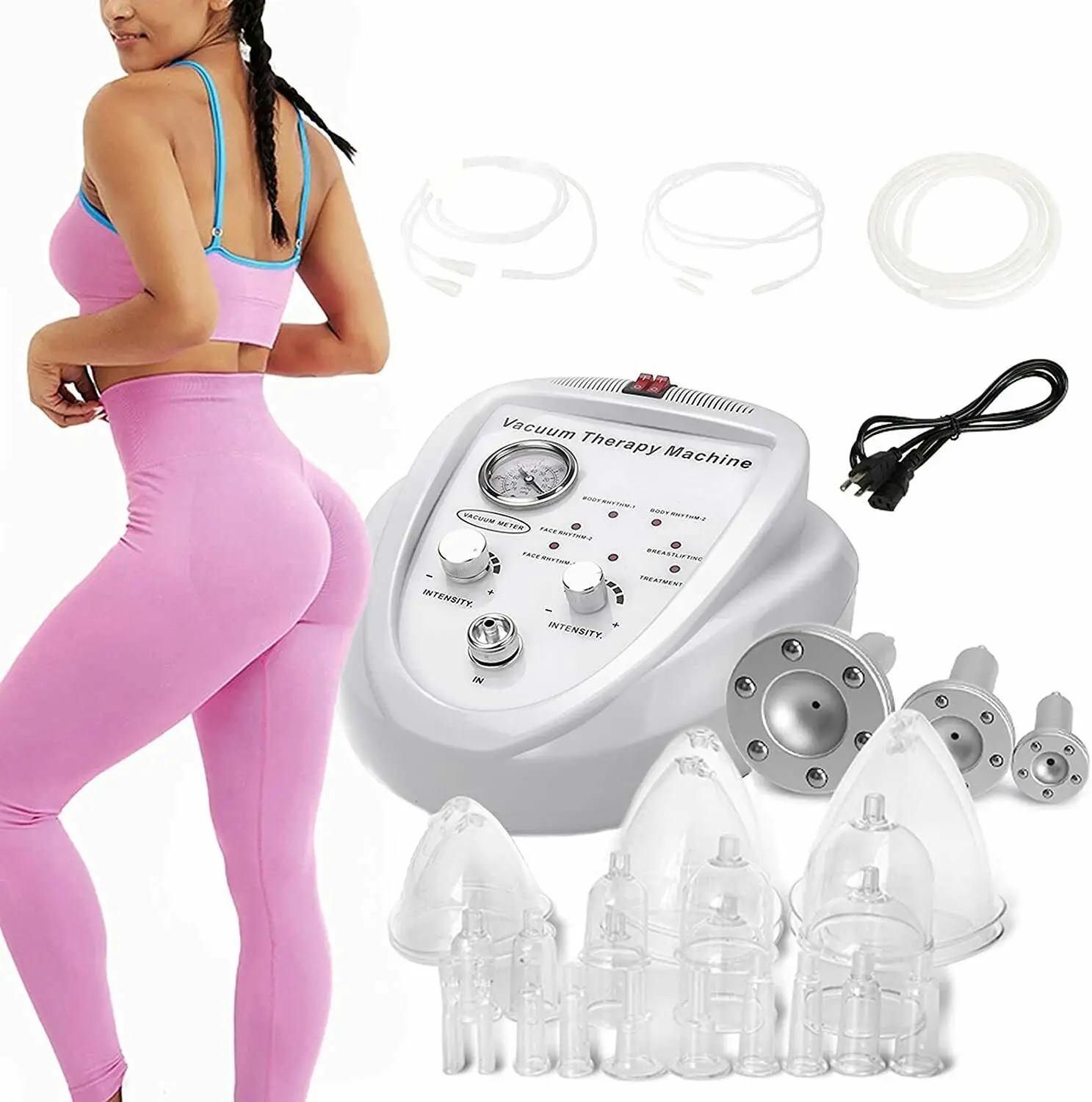 

Upgrade Body Shaping Vacuum Therapy Machine Lymph Drainage Body Slimming Breast Enlargement Machine Butt Hips Suction Cups