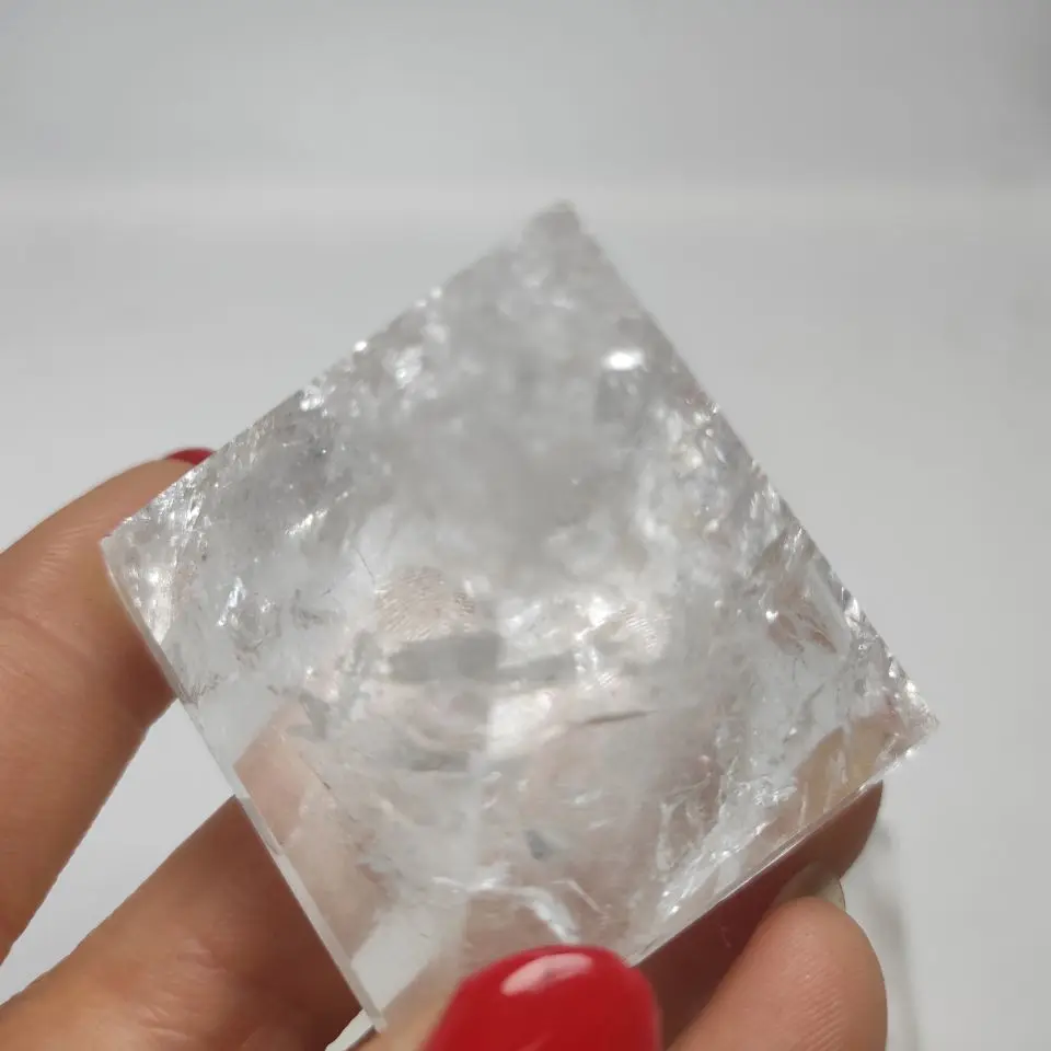 

47mm Natural Transparent Quartz Crystal Pyramid Clear Reiki Healing Natural white crystal Pyramid raw stone polishing