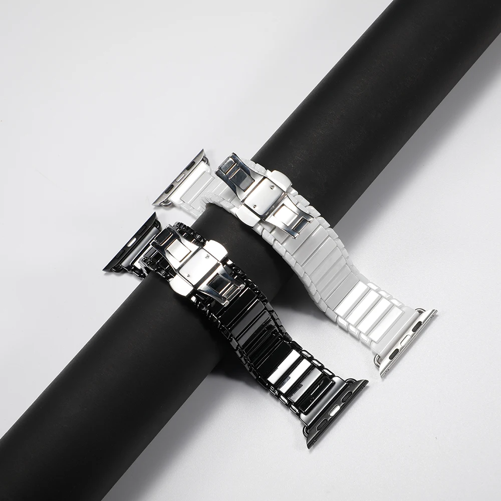 Керамический ремешок для apple watch Band apple watch 5 4 3 44 мм/40 мм iwatch band 42 мм/38 мм correa Link браслет ремень аксессуары для часов