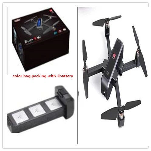 MJX B4W Bugs RC Дрон бесщеточный 22mins Летающий 2K камера 5G wifi FPV gps оптический поток Квадрокоптер складной Дрон - Цвет: black color 1battry