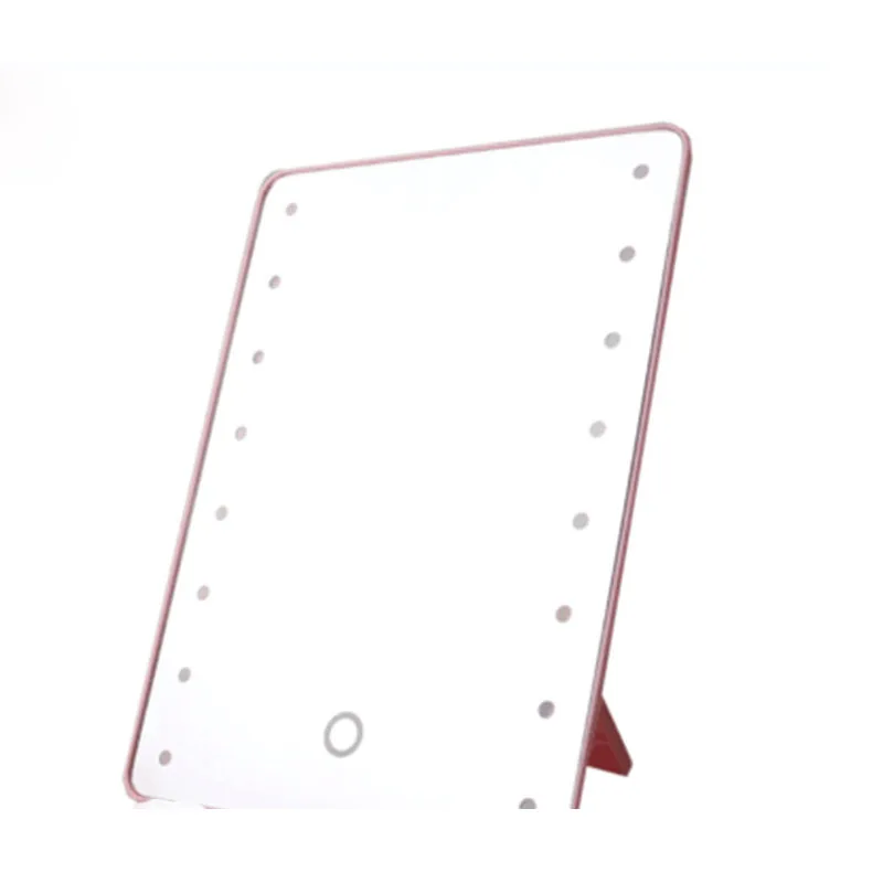 Двухцелевое складное зеркало для макияжа с LED подсветкой и вращением на 360