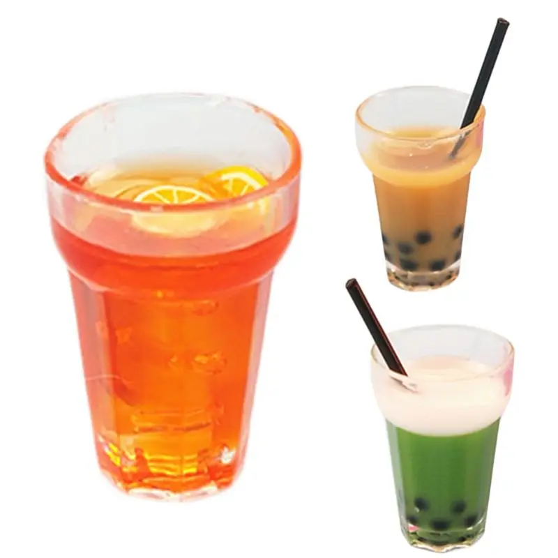 1 комплект Мини Миниатюрный стакан игрушка жемчужный молочный чай еда играть