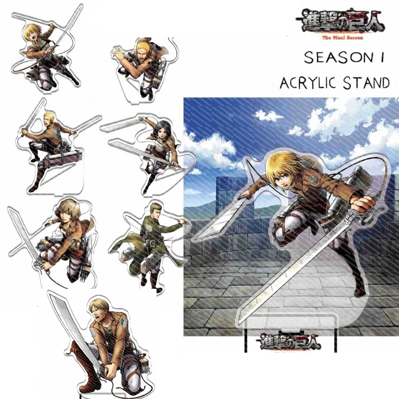 

Anime Attack on Titan Erwin Smith Levi·Ackerman Acrylic Stand Figure Display Model Plate Decor Accessories Scenes Series Toys