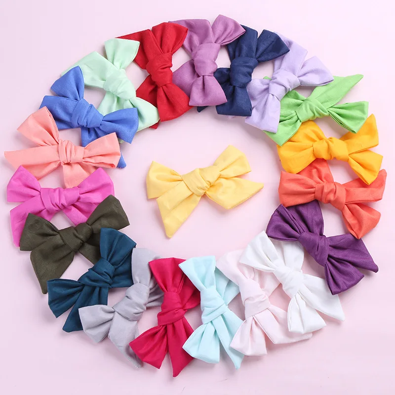 Baby Hair Clips Cotton Linen Hairpins For Girls Bowknot Barrettes Children Princess Accessories Infant Hairclip Lovely Hairgrip