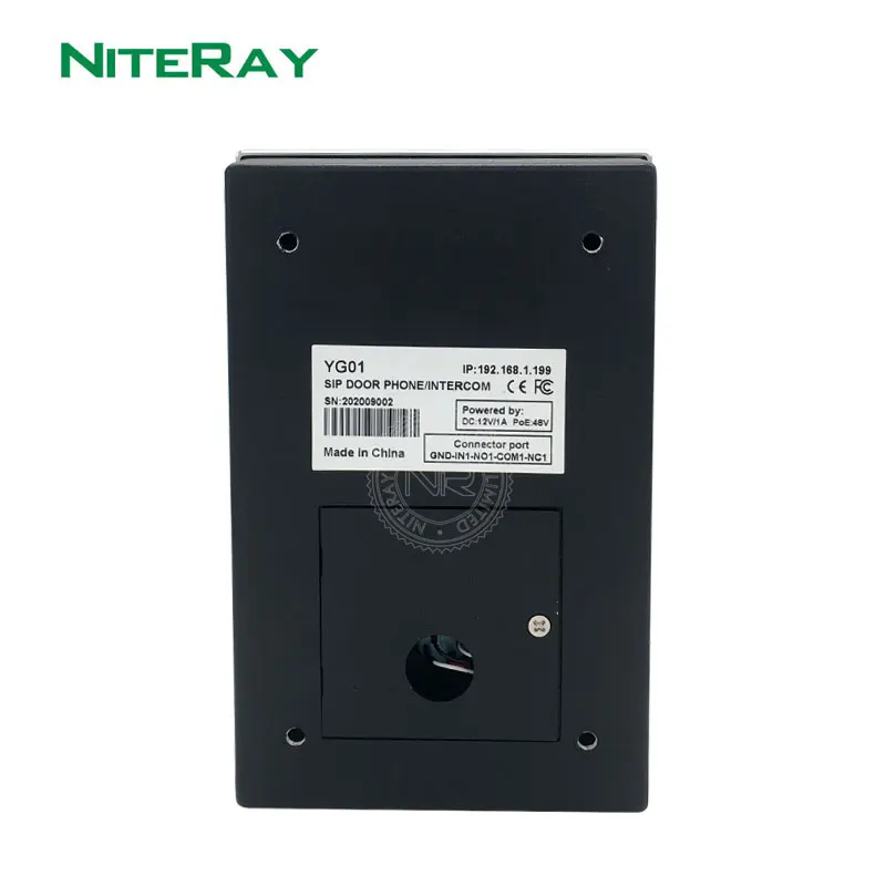 Niteray Новый полностью водонепроницаемый дверной звонок SIP для управления доступом