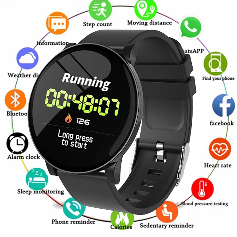 Умные часы для мужчин S9 Smartwatch IP67 Водонепроницаемый мониторинг сердечного ритма