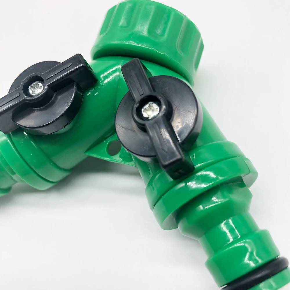 Irrigation Y Connector Adapter Splitter Resealable Tap 2 Way Valve Quick Coupling Drip System | Дом и сад
