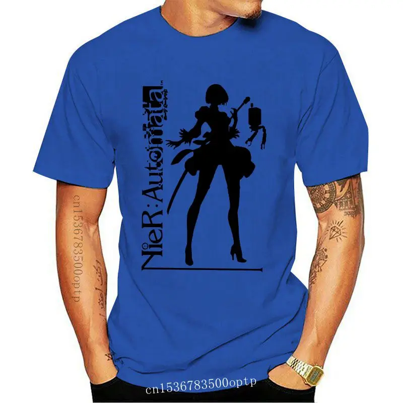 

Дизайнерская мужская футболка Nier Automata 2B Yorha Тип B, хлопковая одежда, новинка, футболки с коротким рукавом и круглым вырезом