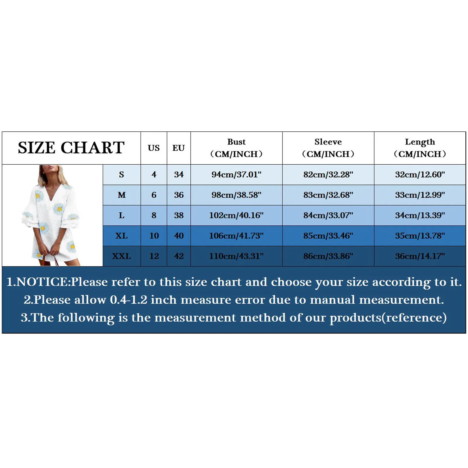 

Stylish Flared Sleeve Cake Stitching Mini Dress Ladies Women's Summer Loose Floral Ruffles Butterfly Sleeve V-neck Dress