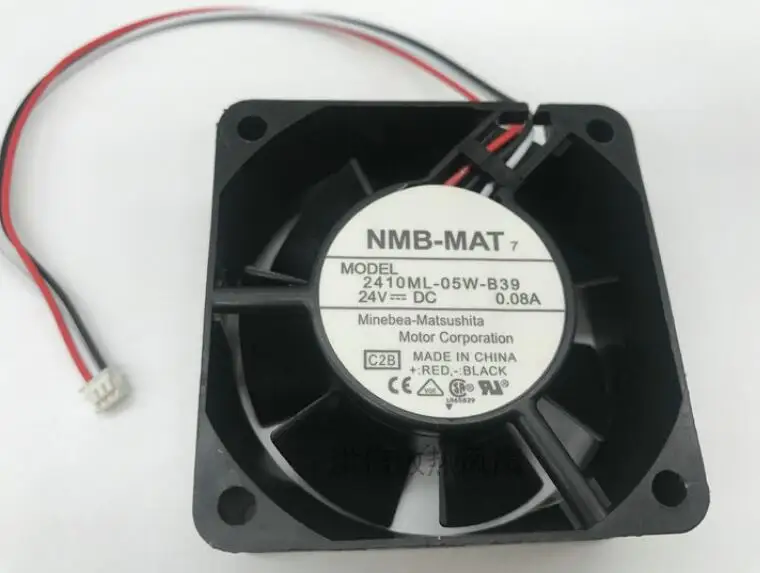 Оригинальный 6025 2410ml-05w-b39 dc24v 0.08a 60*60*25 мм 3-проводной инверторный вентилятор -